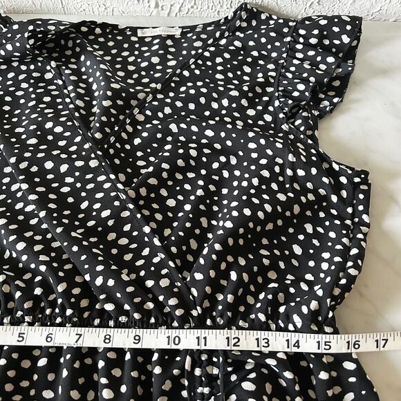 FSL Apparel Polka Dot Dress Sleeveless V-Neck Elastic Waist - Women's Size L - Picture 13 of 14